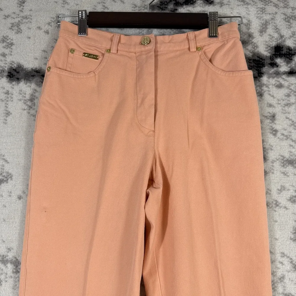 St John Sport Marie Gray Pants Womens Size 4 Light Orange‎ Straight Stretch